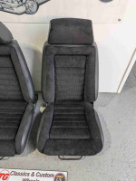 Genuine Recaro seats from a 1998 BMW 3 Series, fully reupholstered in classic material, functional, no rails.