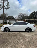 2015 Honda Accord EX in white, showing side view, available for sale with clean title and good condition.