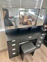 Black 9drawer vanity