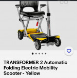 TRANSFORMER 2 AUTOMATIC FOLDING ELECTRIC MOBILITY SCOOTER