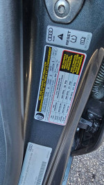 2013 Audi A7 premium plus AWD interior label with detailed specifications and safety information