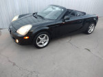 2003 Toyota MR2 Spyder convertible, 1 owner, 100,300 miles, black with manual transmission and leather interior.