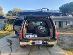 2002 Chevrolet Tahoe LT with spare tire and new sound system in the trunk
