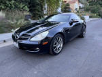 2008 Mercedes-Benz SLK350 convertible in black, showcasing sporty design and clean condition with rear wheel drive.
