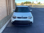 Front view of a 2018 Kia Soul hatchback with low miles and clean Carfax for sale.