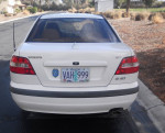2001 Volvo S40 in polar white, showcasing its sleek design and luxurious leather interior.