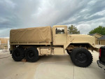 1985 BMY M931A2 military truck with 6x6 configuration parked in Sacramento, California