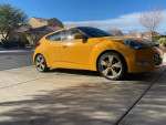 Yellow 2012 Hyundai Veloster for sale with automatic transmission and backup camera, showing excellent condition.