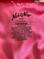 Nick & Nora Fluffy Kittens in Mittens Poly PJ Top Girls Sz Med 7/8