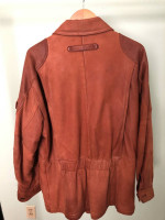 Men's (sz 42) Caramel colored leather jacket w/ wool lining