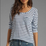 SPLENDID Size SMALL Striped Long-Sleeved T-shirt MADE IN USA