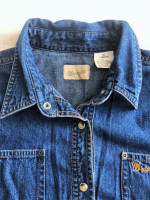 Vintage Wrangler Denim Jacket - Front Tie Top - Crop Top - Wms XL