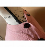 Balenciaga Paris Light Knit Pink Salmon Boat Tail Top Sweater France