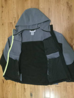 Free Country Women's L Gray/Black Midweight Jacket Water Resistant Sof