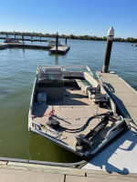 Deck Boat (pontoon in back; fishing in front)