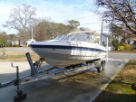 2004 Bayliner 225 BR MerCruiser 220 HP on 2015 Aluminum Tandem Trlr.