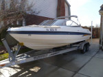 2004 Bayliner 225 BR MerCruiser 220 HP on 2015 Aluminum Tandem Trlr.