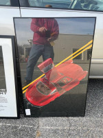 Very Nice Mercedes Benz 300SL Gull Wing Coupe Poster Framed 2' x 3'