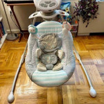 Ingenuity InLighten 6-Speed Foldable Baby Swing with Light Up Mobile