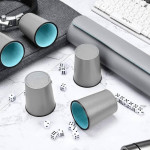 Party Games Leather Dice Cup Set, 5 Leather Dice Cups + 25 Dice + Excl