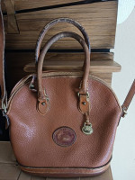 Vintage DOONEY & BOURKE Caramel Brown Pebble Leather Norfolk Bag