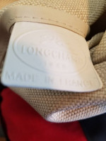 Longchamp Linen and Textile Medium Bag