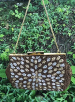 Golden Beaded Purse/handbag