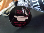 Brand New w/ Tag Large Fanny / Waist Pack, Black w/ White Writing